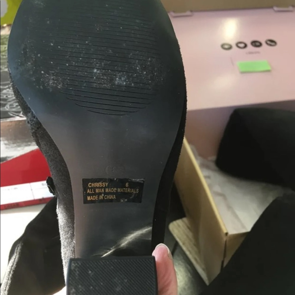 Over the knee high heels boots